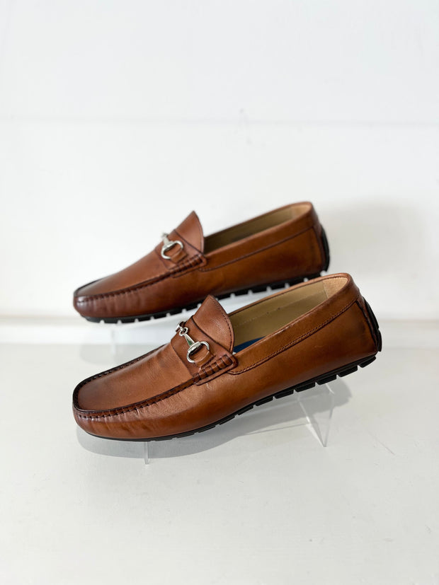 Tan Leather Driving Moccasin