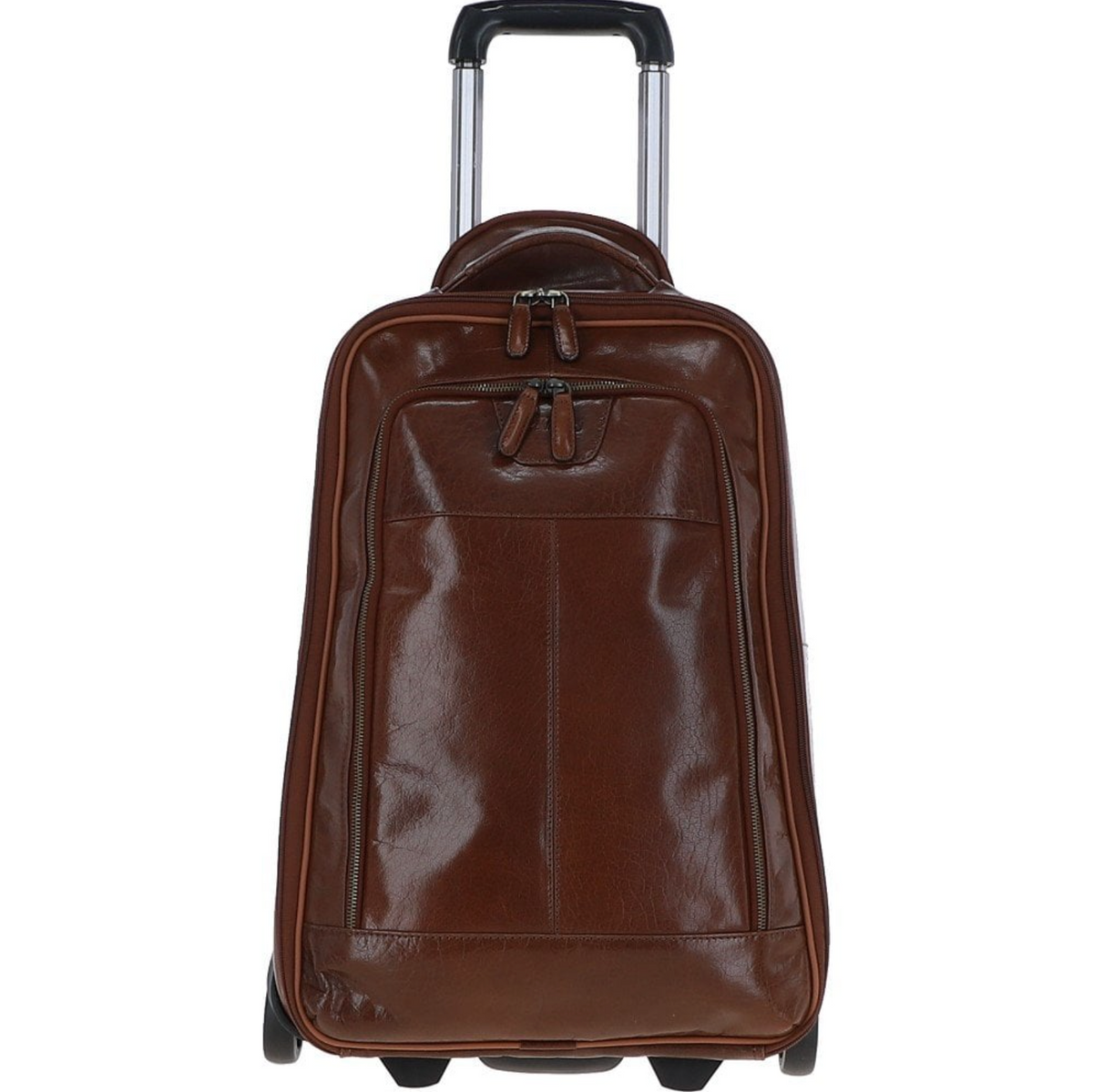 Tan Leather Cabin Trolley Busy Bee Newmarket